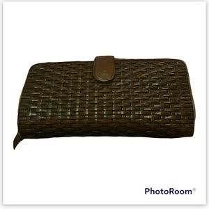 Talbots woven leather wallet